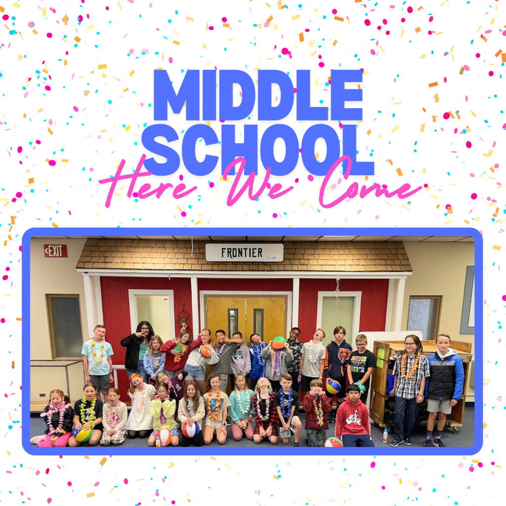 "Middle School: Here We Come" images of 5th grade celebration