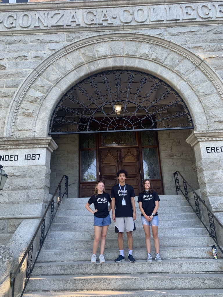 IFAA students (Claire Scofield, Emma Peik, Collin Lyles) at Yearbook Summer Intensive