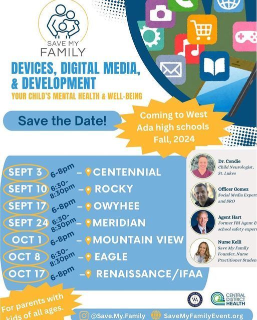 save my family event dates and times and locations