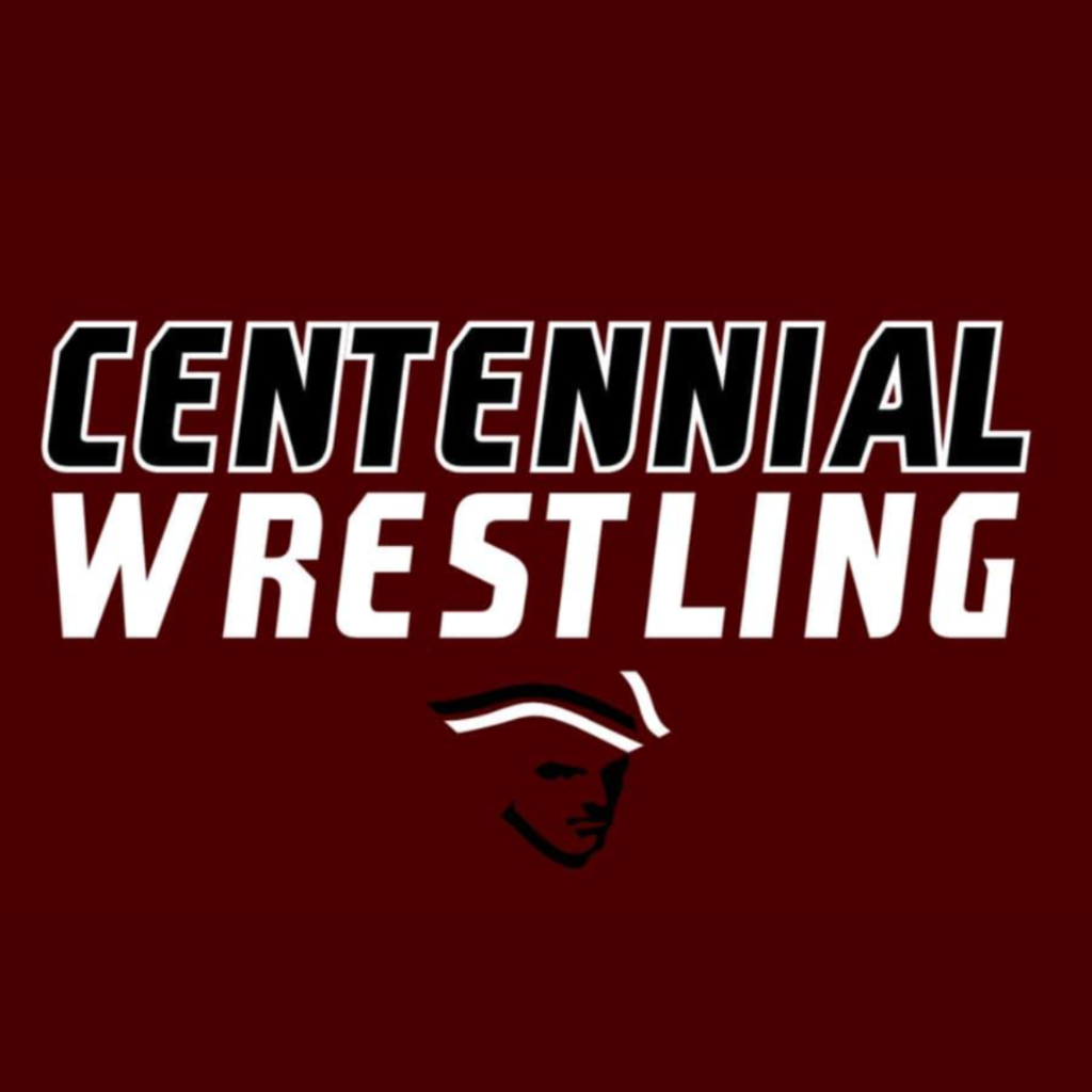 "Centennial Wrestling" with image of Centennial Patriot logo