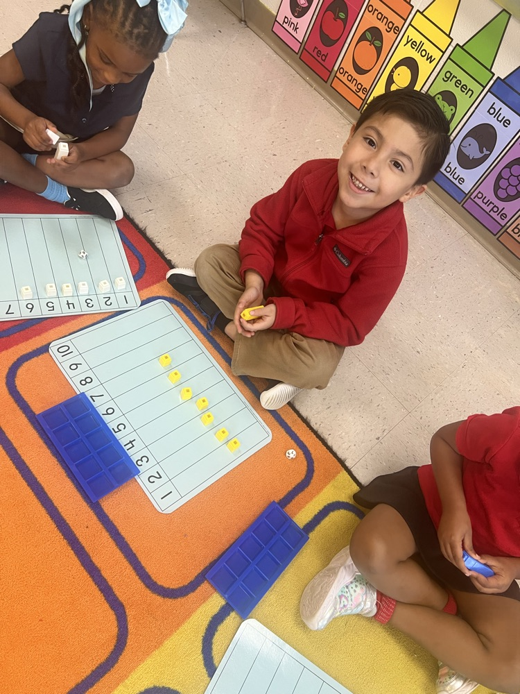 Today Miss M's students used different counting strategies to count out their UniFix cubes!