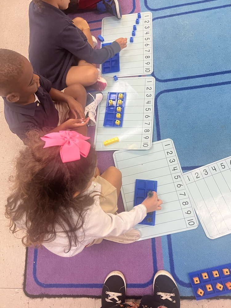 Today Miss M's students used different counting strategies to count out their UniFix cubes!