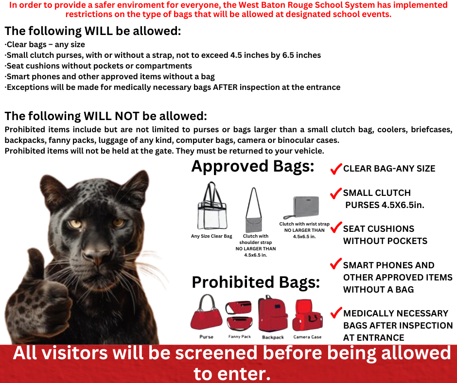 Clear bag policy