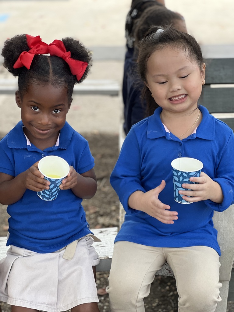 Pre-K friends enjoying lemonade! 