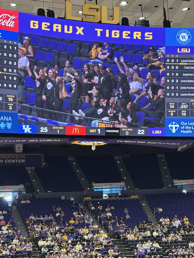 girls volleyball at LSU