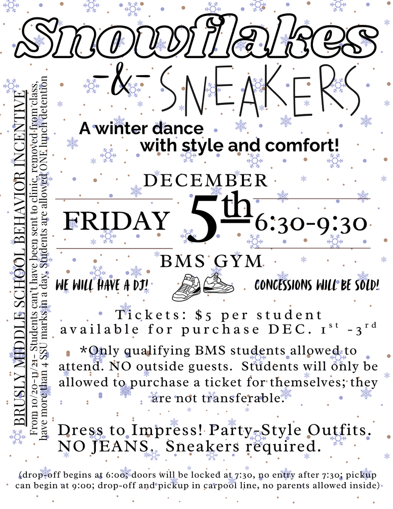 Flyer for BMS Dance