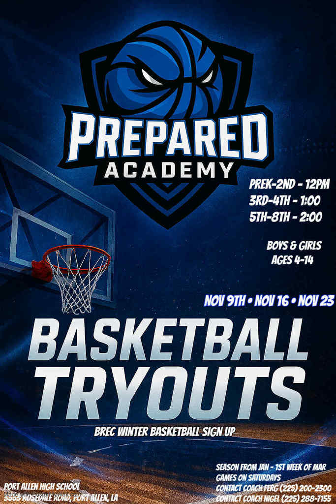 Basketball tryout flyer 