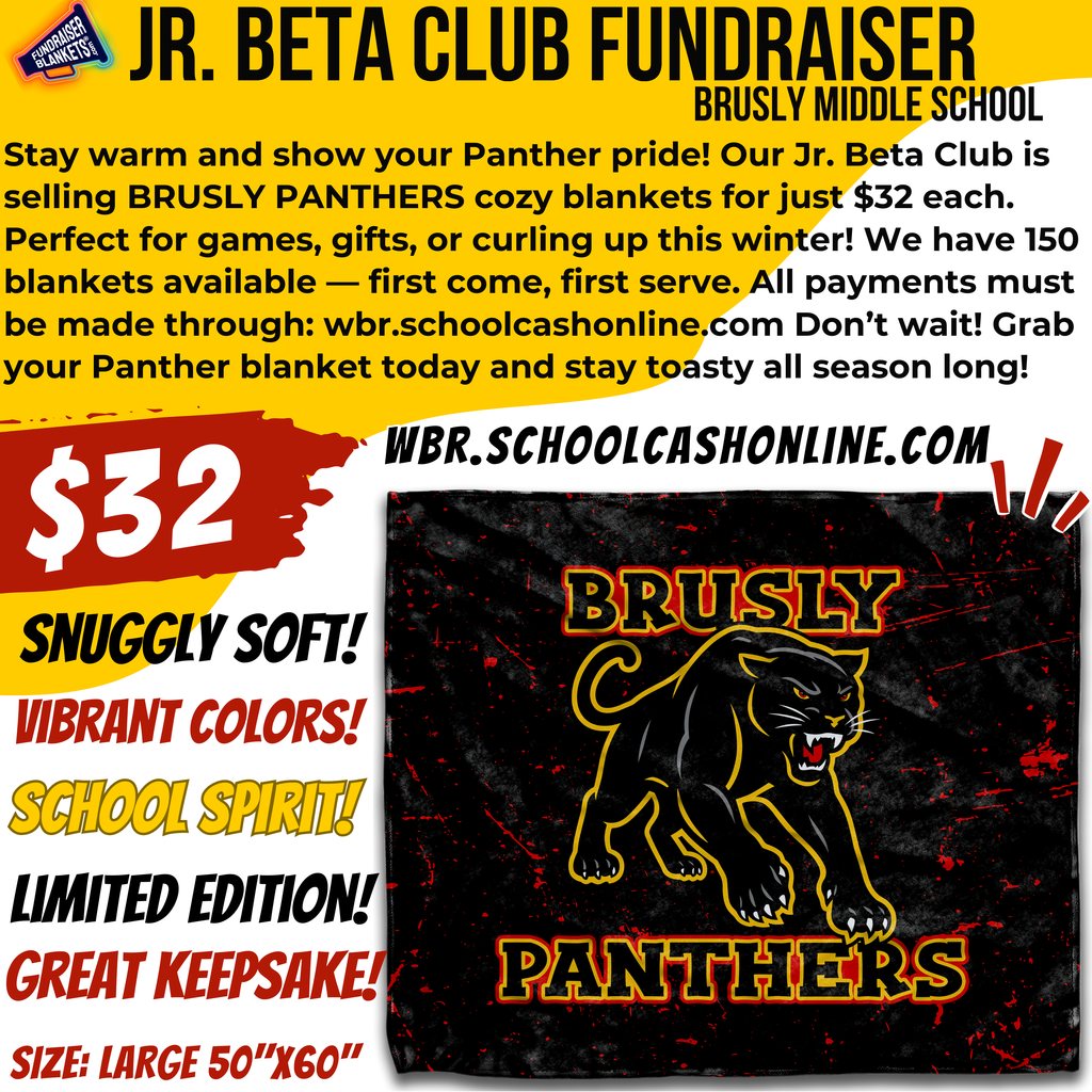 FLYER FOR BRUSLY BLANKET FUNDRAISER