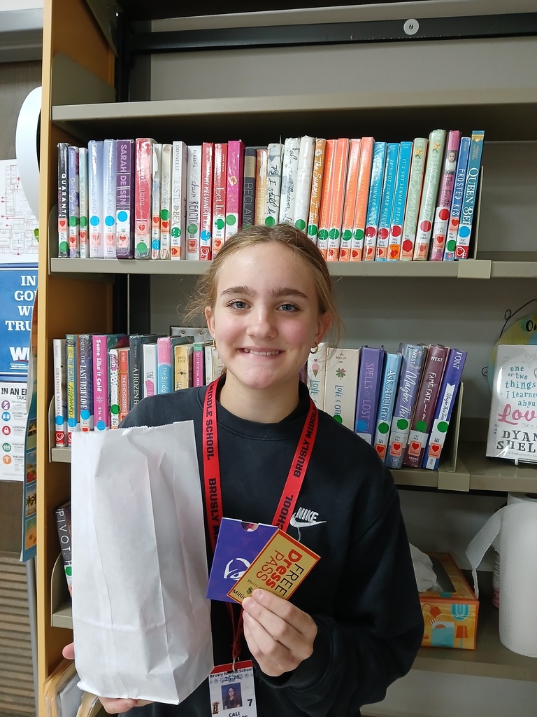 student with gift card