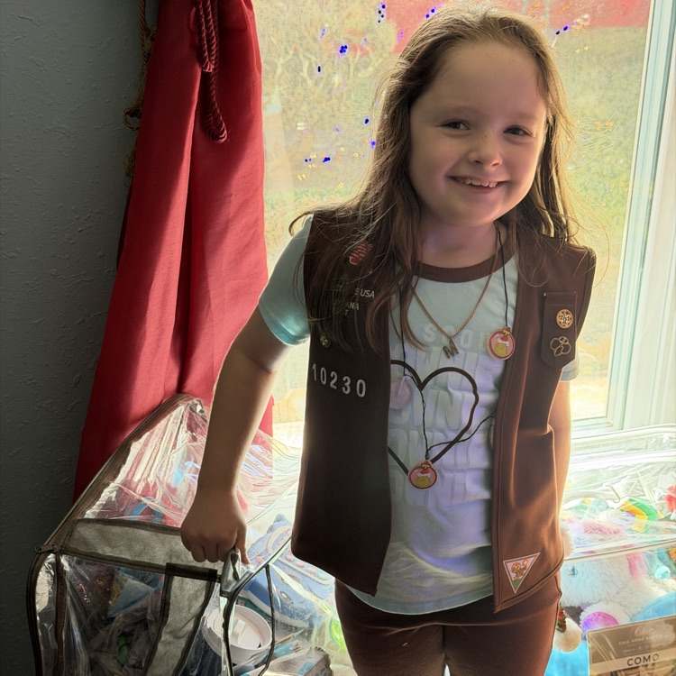 PAES Girl Scouts helping today with The Anderson's Toy Give Away! 🧸 