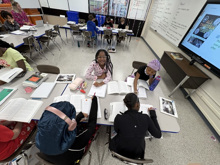 Even with a room change this morning, the students are working hard in ELA! 