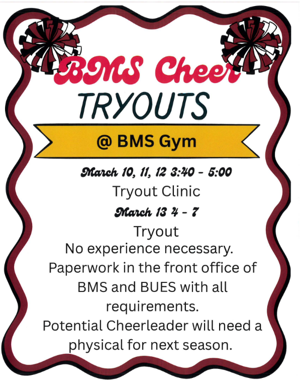 CHEER TRYOUTS FLYER