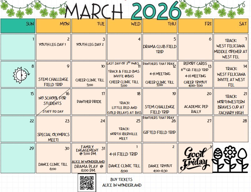 MARCH CALENDAR