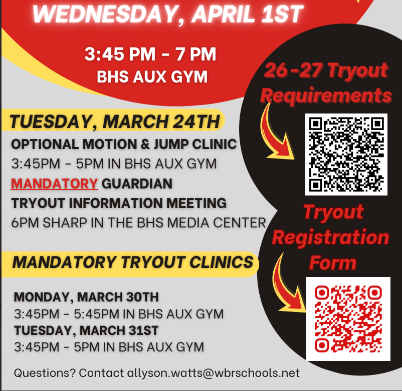 cheer flyer for brusly high