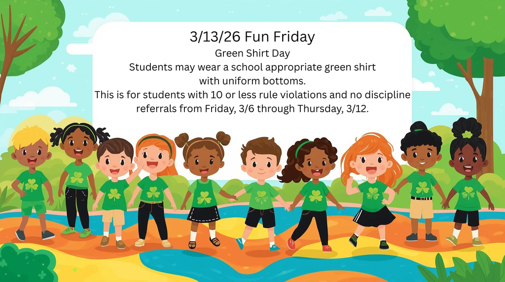 3/13 Fun Friday is Green Shirt