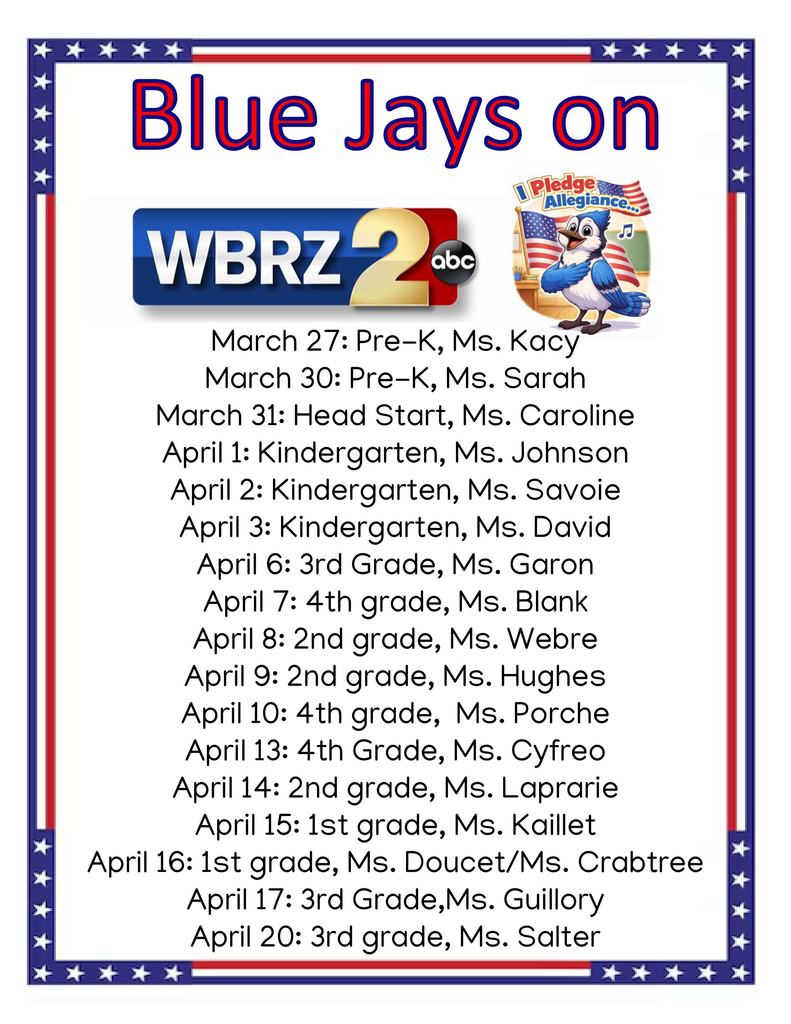 wbrz pledge airing schedule