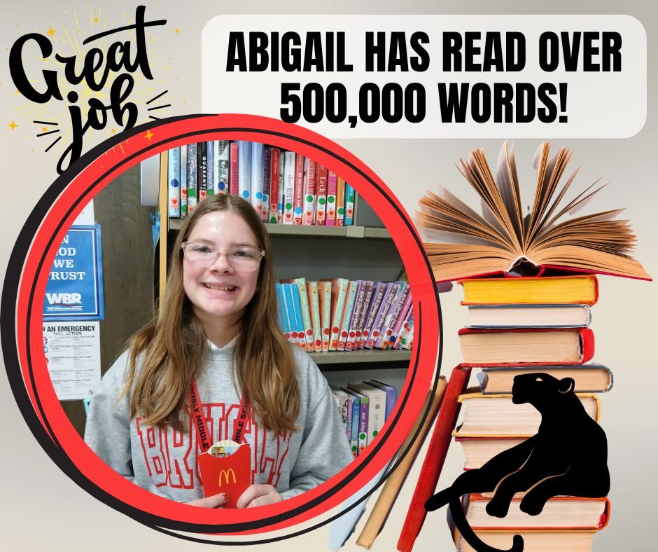 ABIGAIL READ OVER 500,000 WORDS