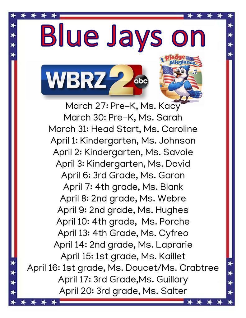 wbrz pledge airing schedule