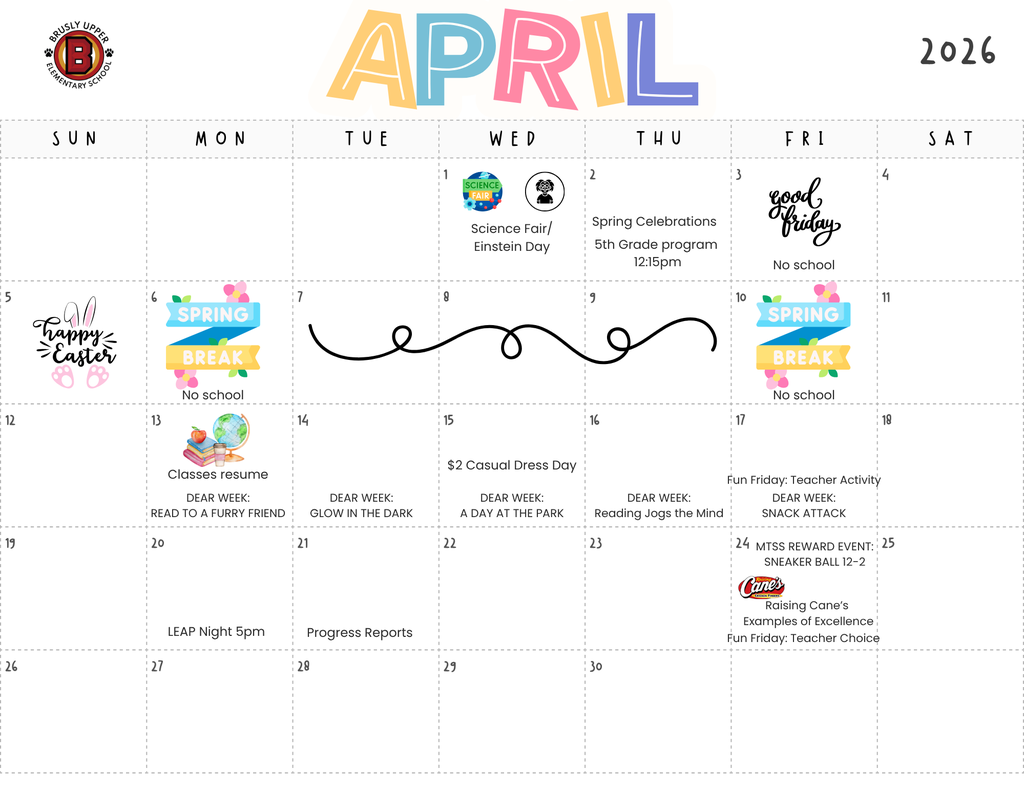 APRIL Calendar