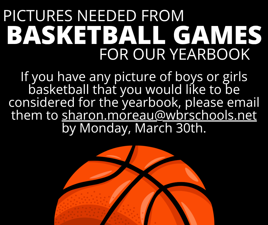 basketball game pictures are needed for the yearbook 