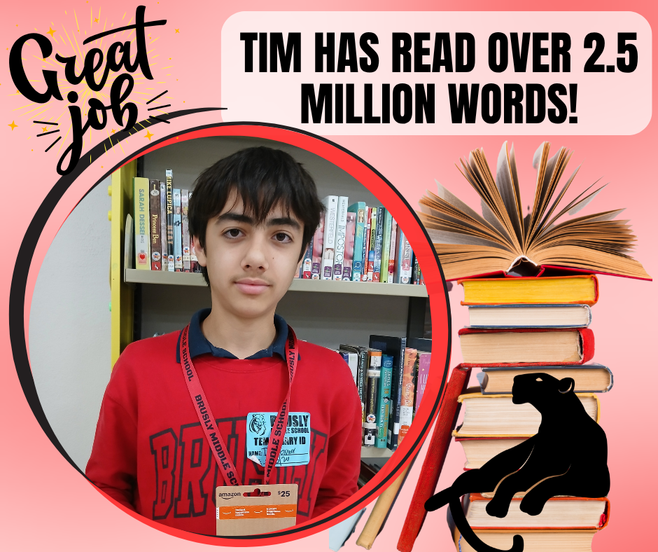TIM HAS READ OVER 2.5 MILLION WORDS