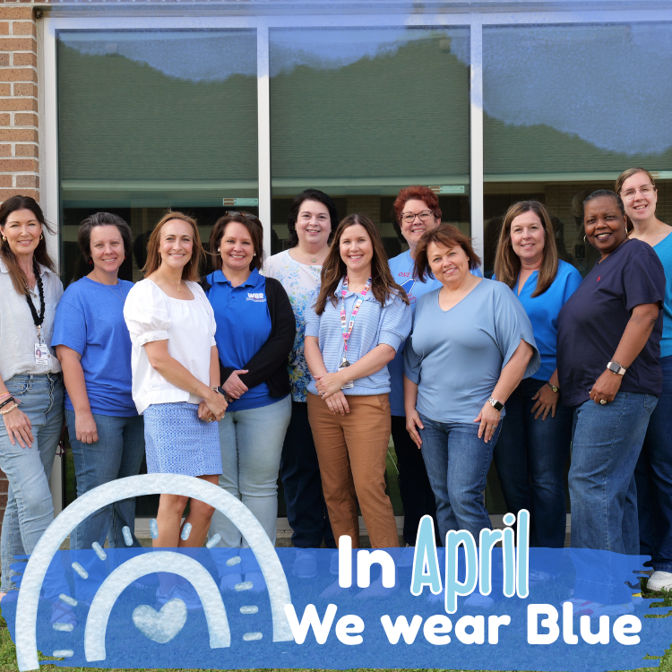 In April we wear blue