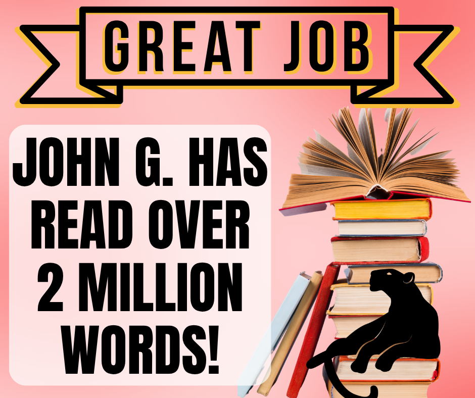 John has read over 2 million words!