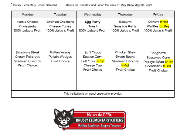 BES Food Menu