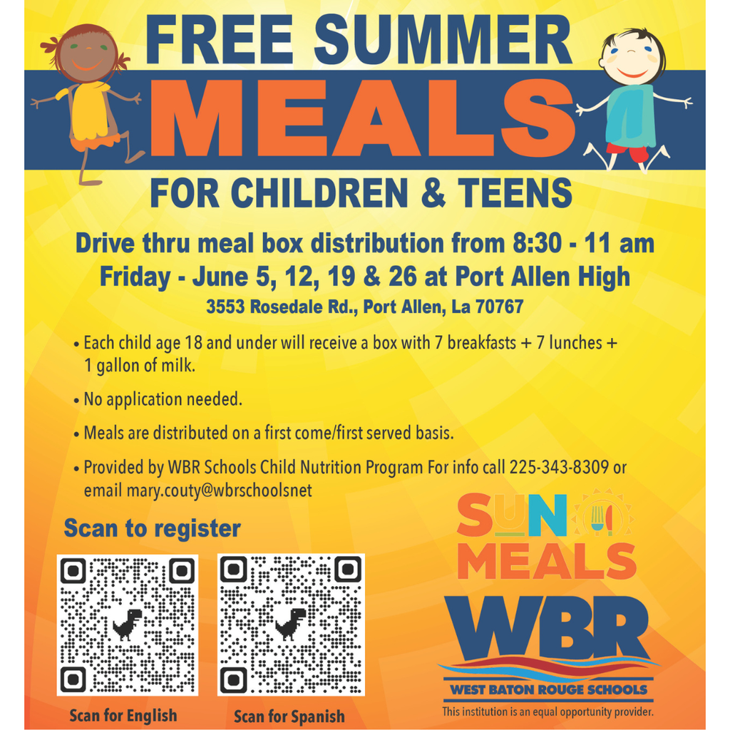 Summer meals flyer