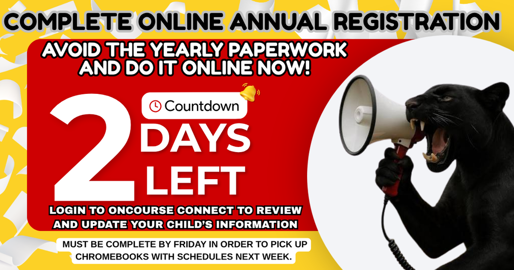 COMPLETE ONLINE ANNUAL REGISTRATION NOW!