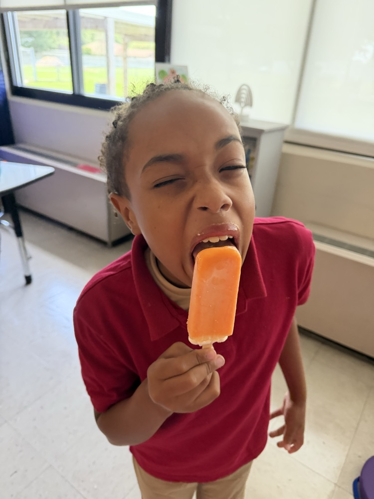 student eating ice cream