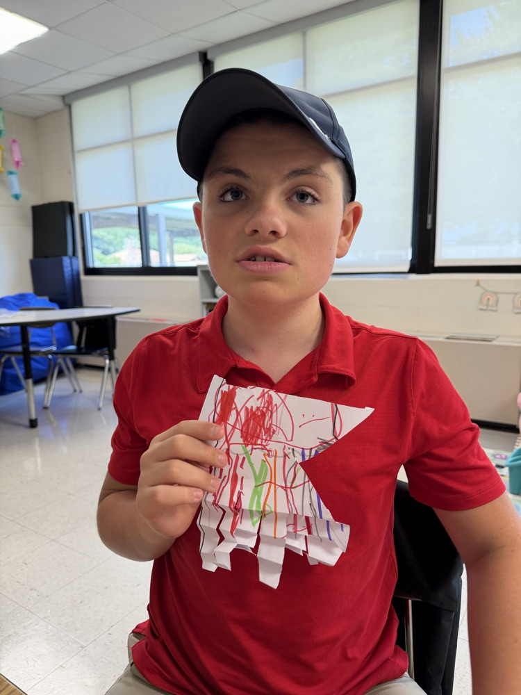 Ms. Roberts Class is working in the “By the Sea” Unit, so that means we make jellyfish in adaptive art!!