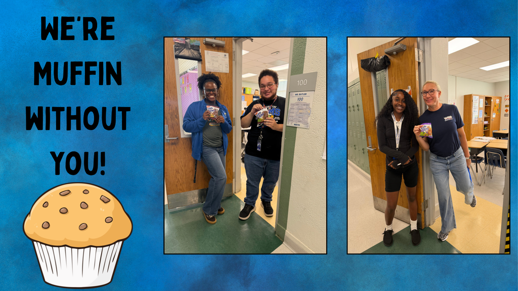 Three photos show adults in a room. First photo shows two people standing and holding items. Second shows three people standing and holding items.