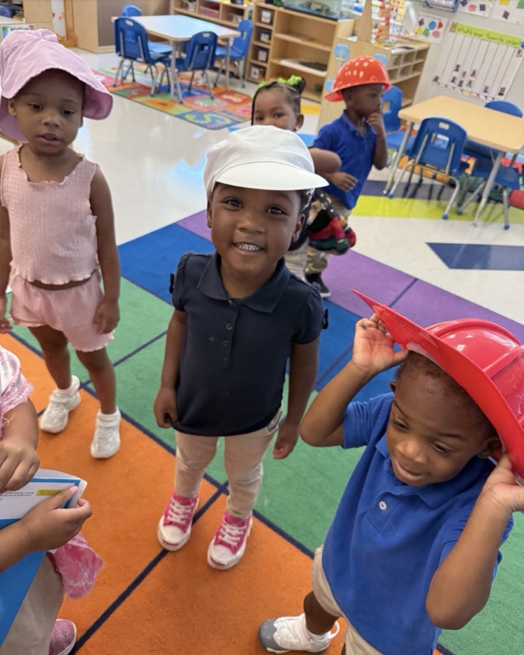 Storytime in Ms. Butler and Mrs. Byrd's was all about Aunt Jessie's Hats. Aunt Jessie brought her hat collection to their classroom. 