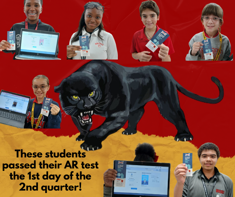 These students passed their AR test the 1st day of the 2nd quarter!