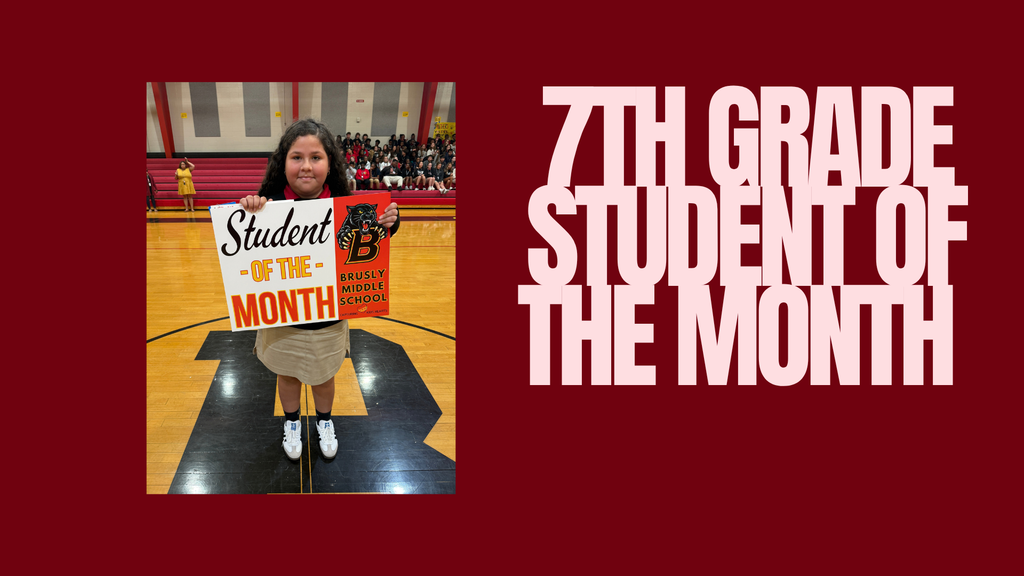 A young person stands on a court holding a sign that says "Student of the Month".