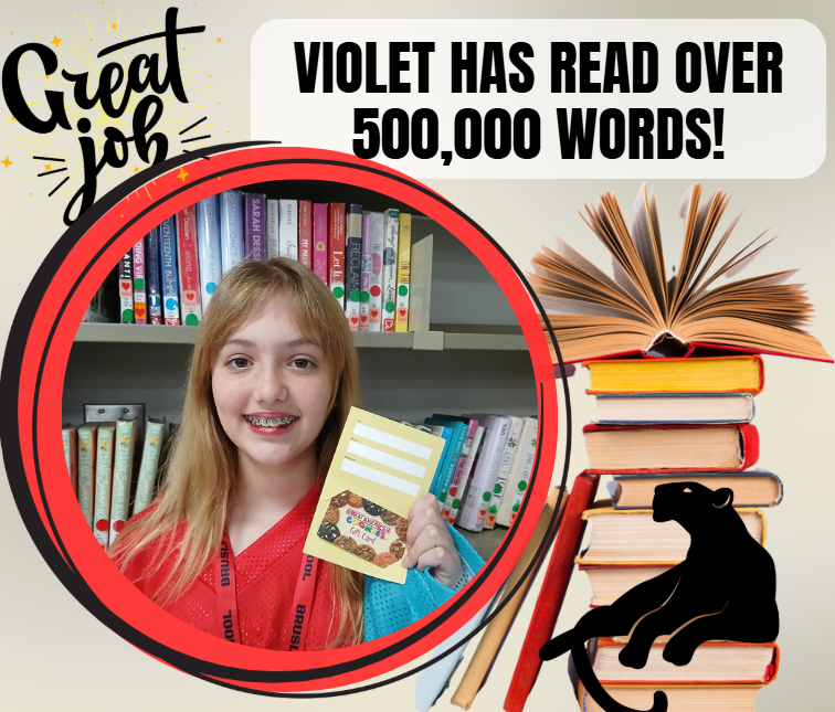 Violet has read over 500,000 words