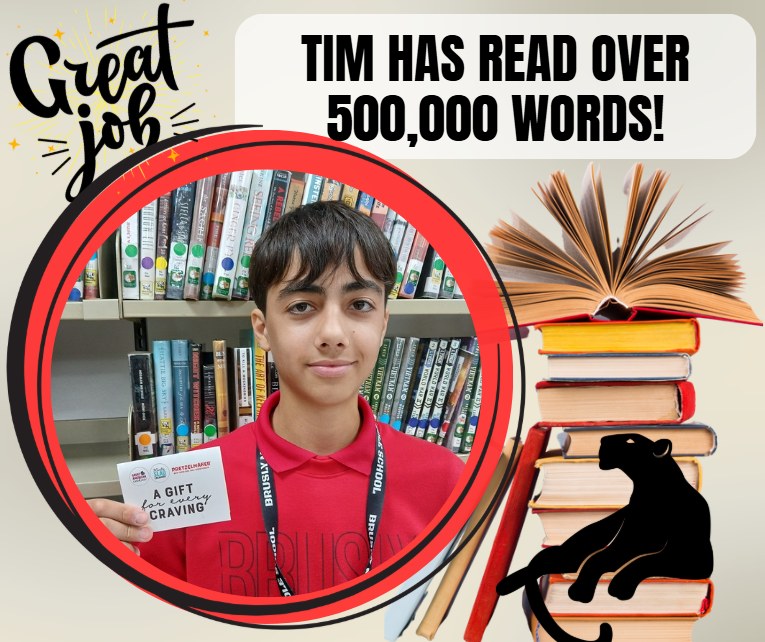 Tim has read over 500,000 words!