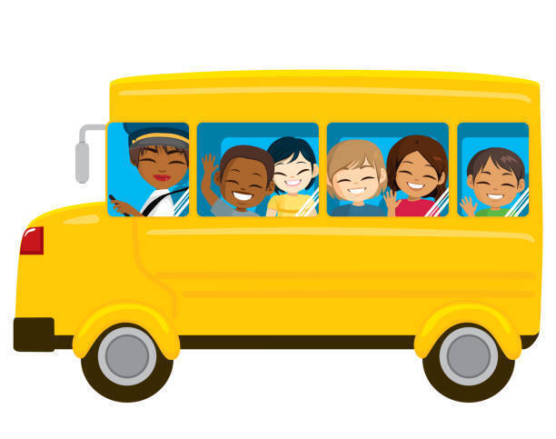 cartoon school bus