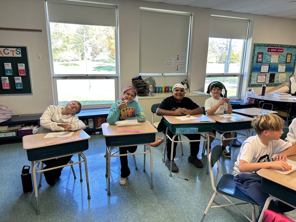 students eating bread