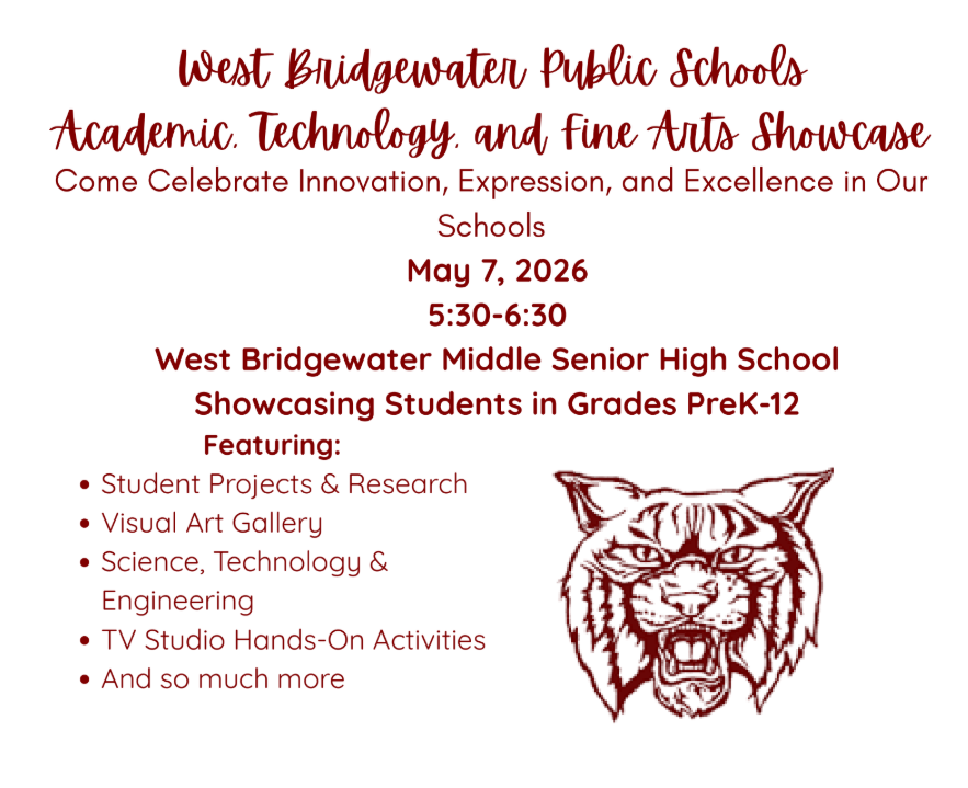 Red text on a white background featuring the Wildcat logo with the same information about Academic Showcase as is shared in the post
