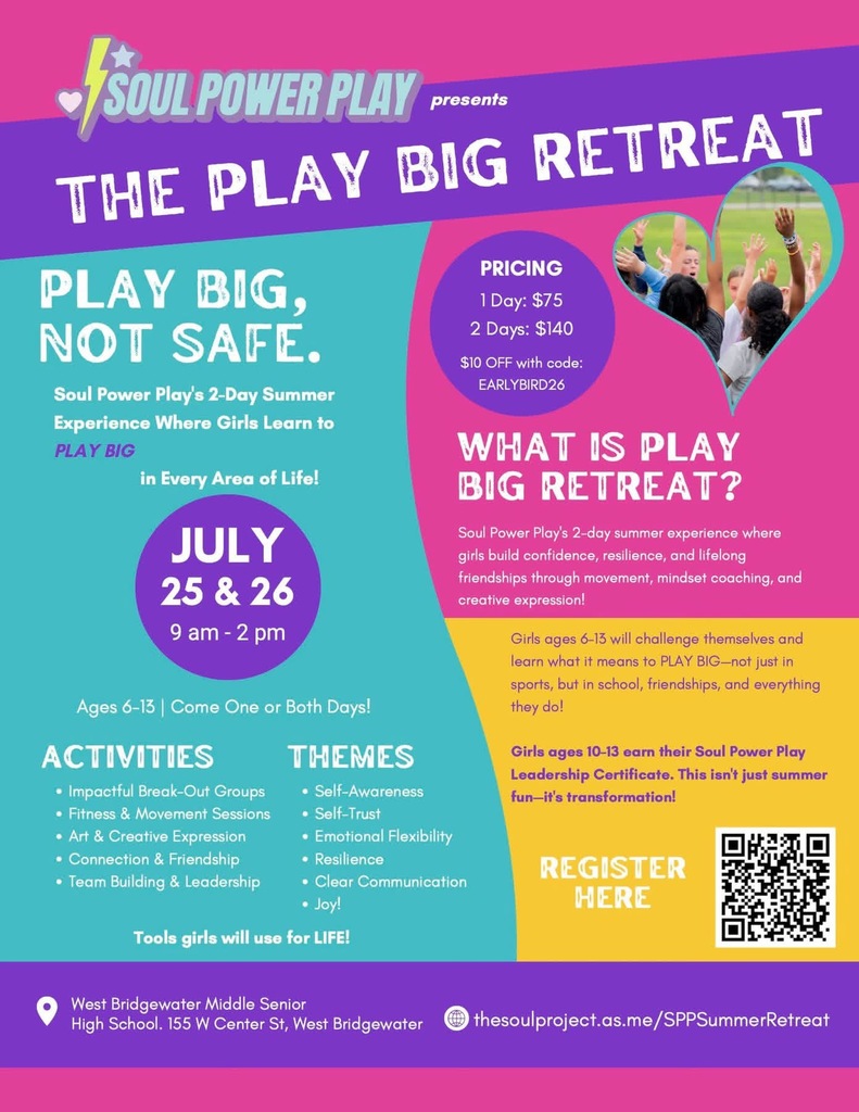 Flyer for Soul Power Play Big Play Retreat