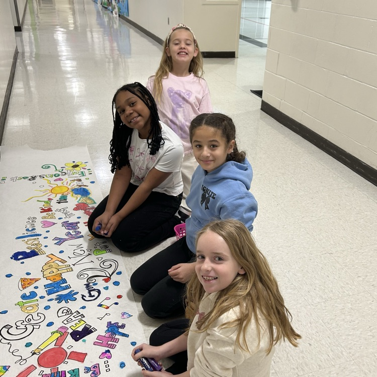 Collaborating on a Happy New Year banner!