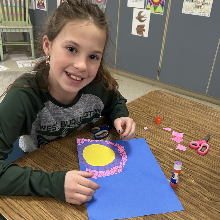 great Alma Thomas inspired mosaic landscape