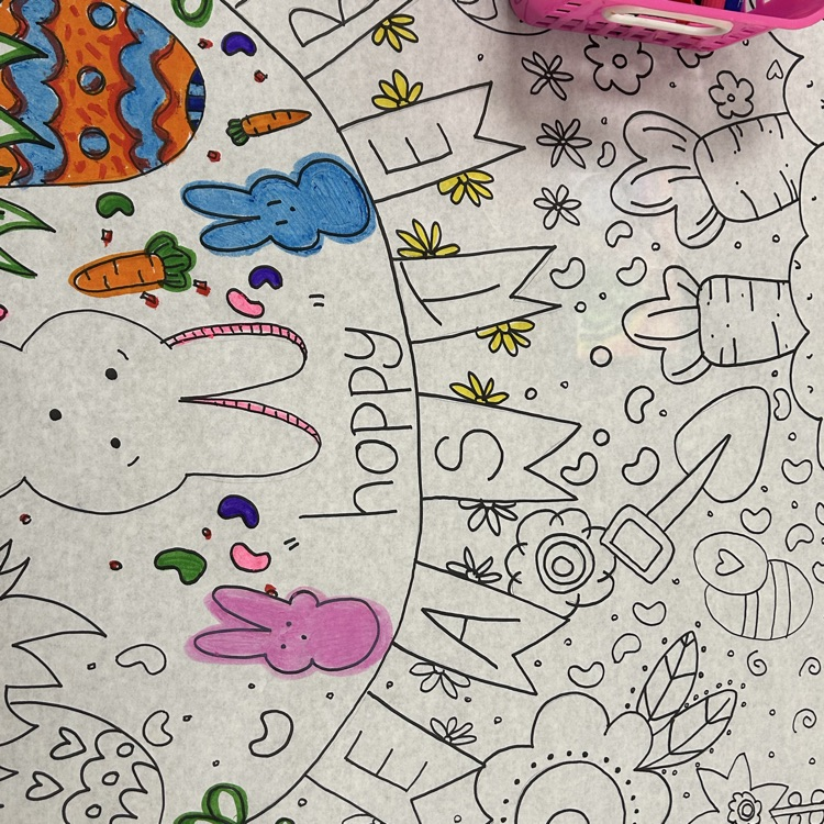 love making these big banners for the kids to color