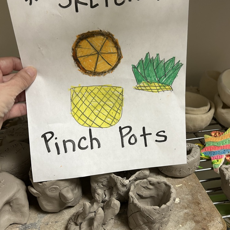 great job Jo Sawyer! Your pinch pot looks like your sketch!