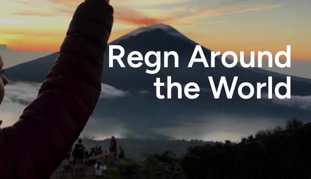 Ms. Regn around the world