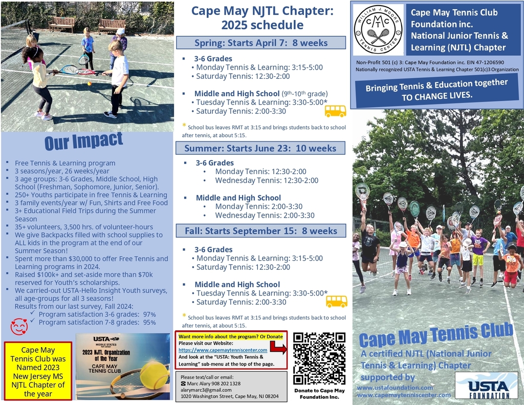 Cape May Tennis Club Foundation 2025
