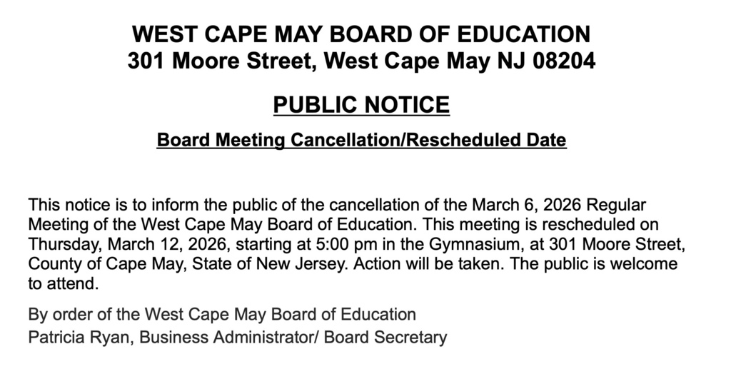 BOE MARCH MEETING DATE CHANGE