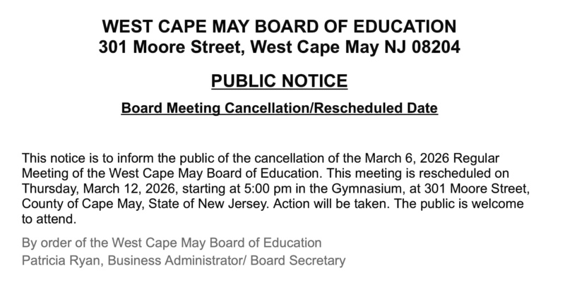 BOE MARCH MEETING DATE CHANGE